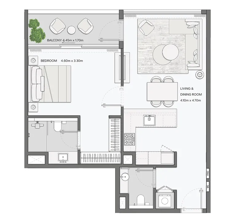 1 bedroom Apartments