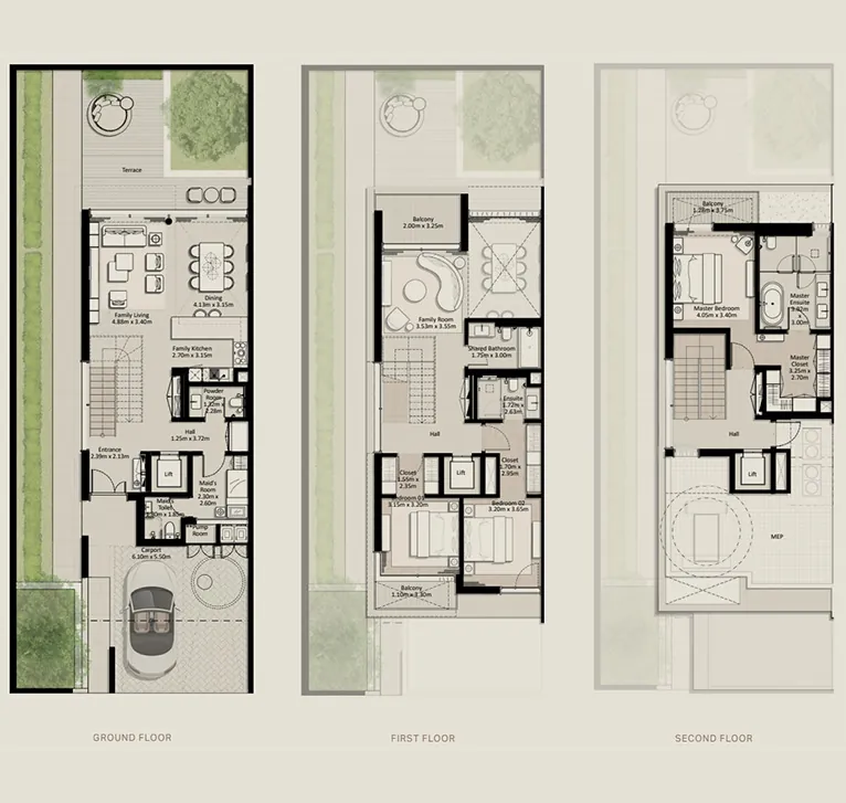 3-bedroom Townhouses